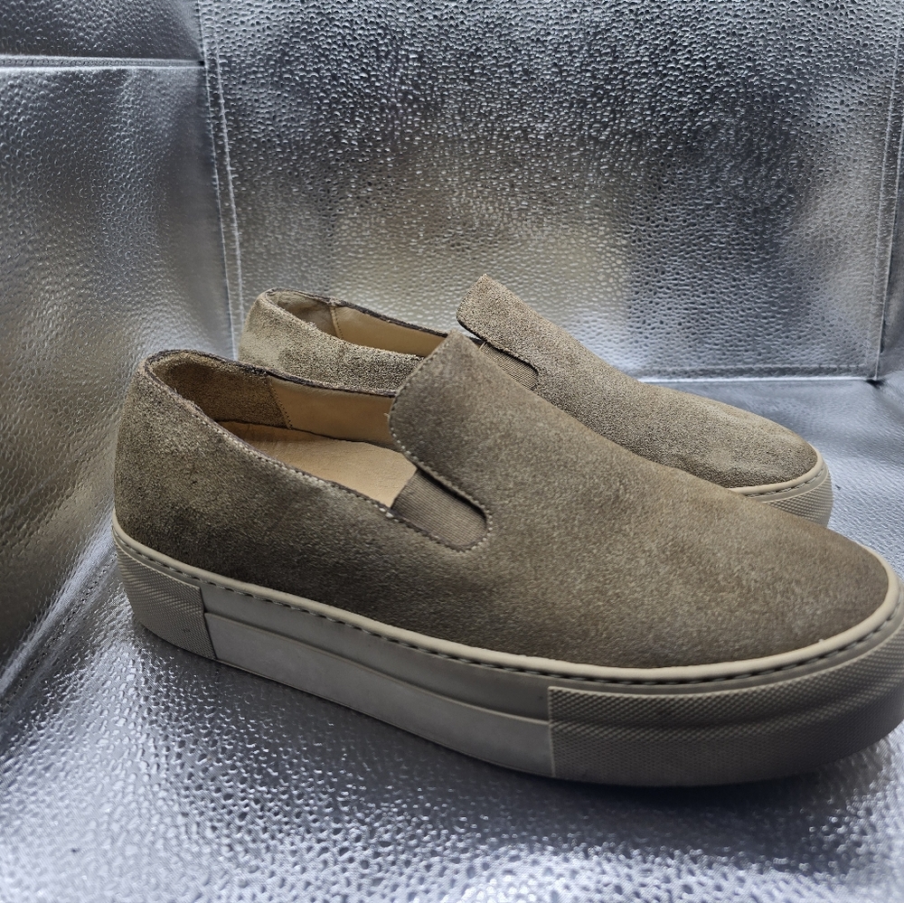 Frame womans Casual Suede Slip-On Loafers - Tan Le ren size 8.5